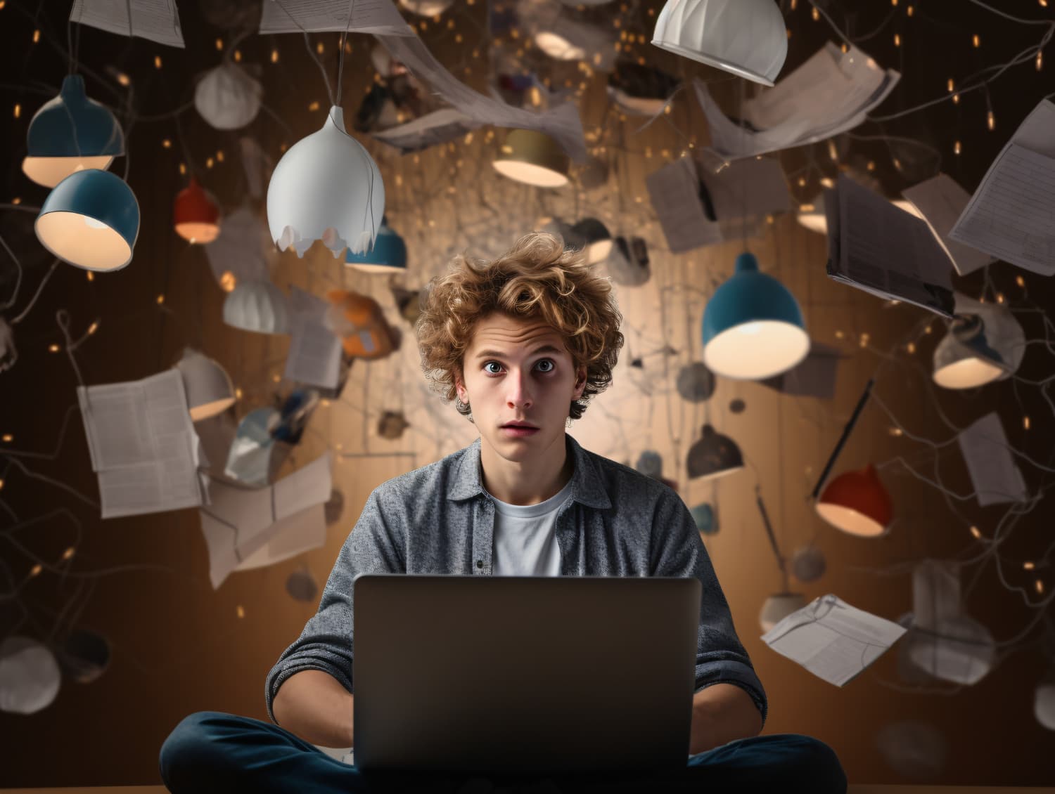 Website empresarial exibido em notebook e celular