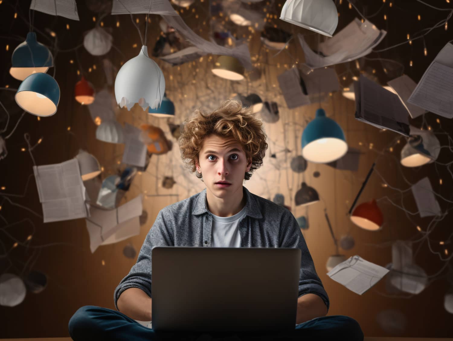 Website empresarial exibido em notebook e celular