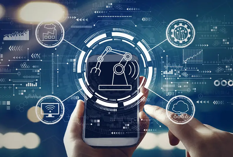 Dashboard de ERP mostrando dados de produção e estoque