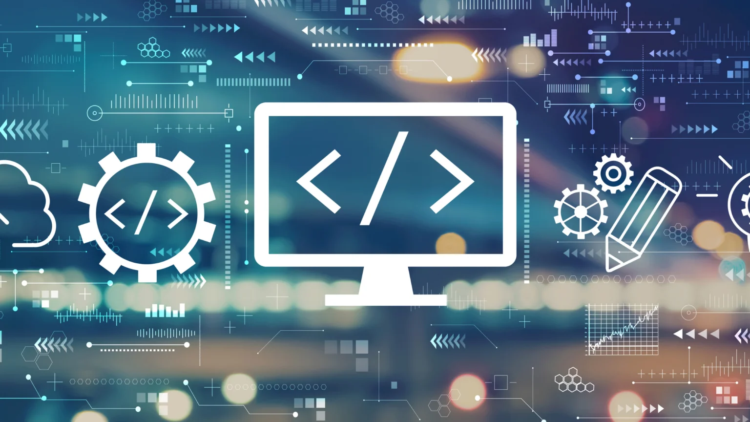 Desenvolvedor programando em notebook com interface de site aberta