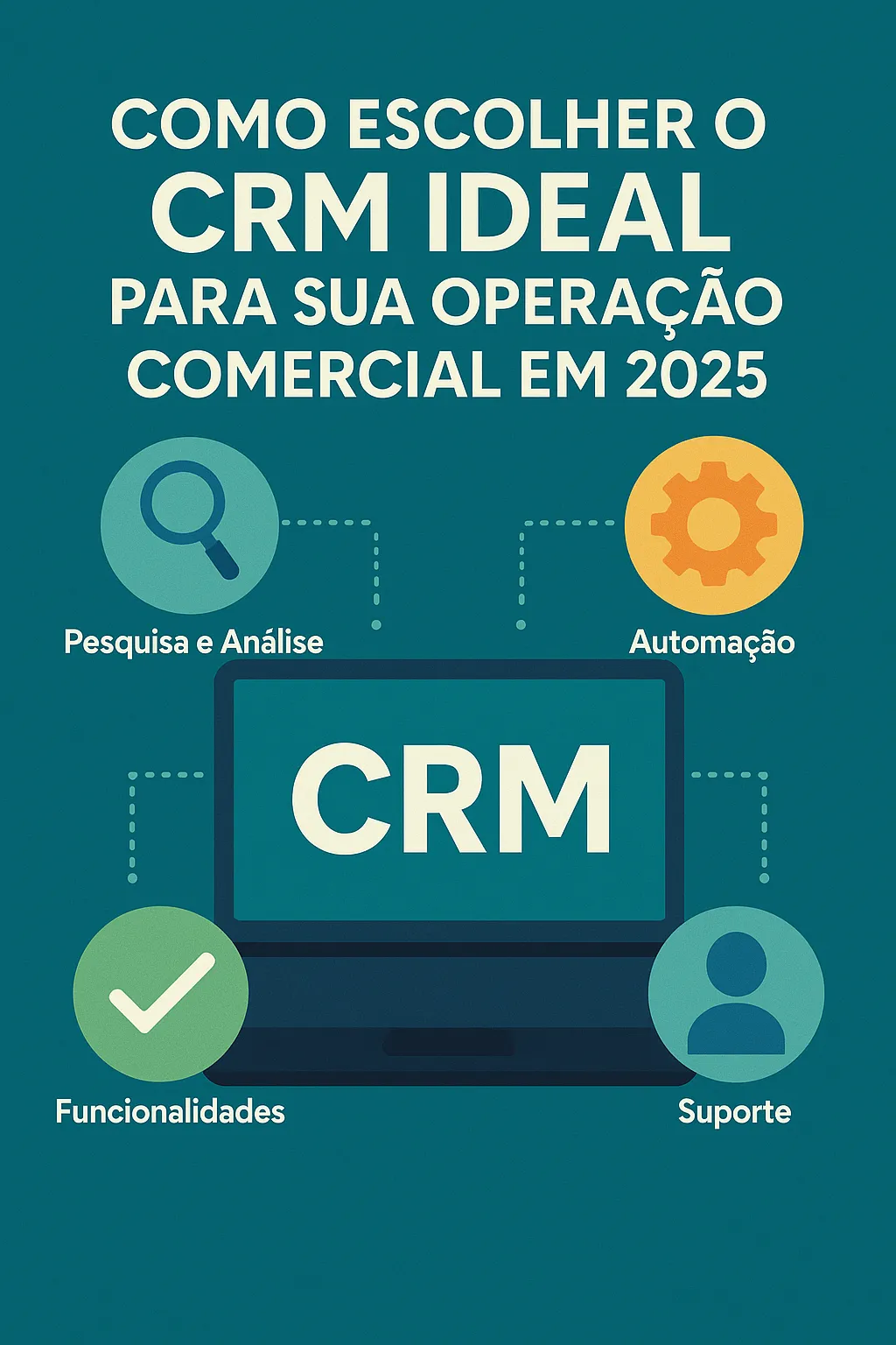 Ilustração mostrando profissionais analisando gráficos em uma plataforma de CRM