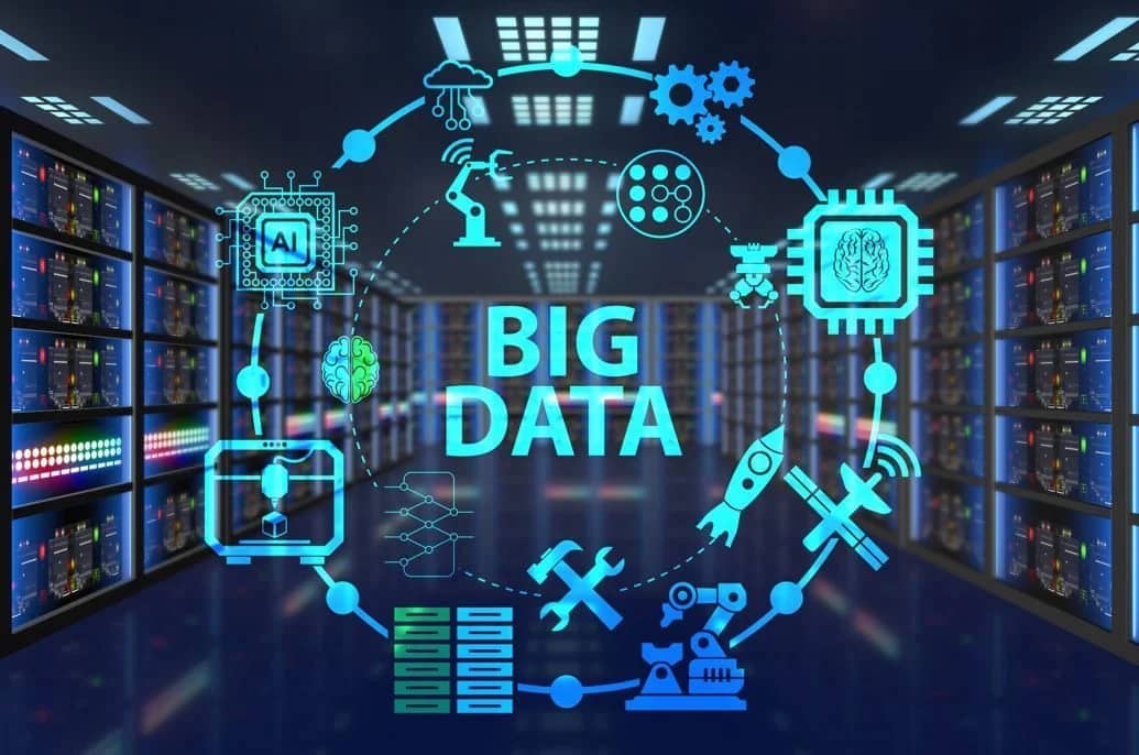 Gráfico de dados sendo processado por inteligência artificial
