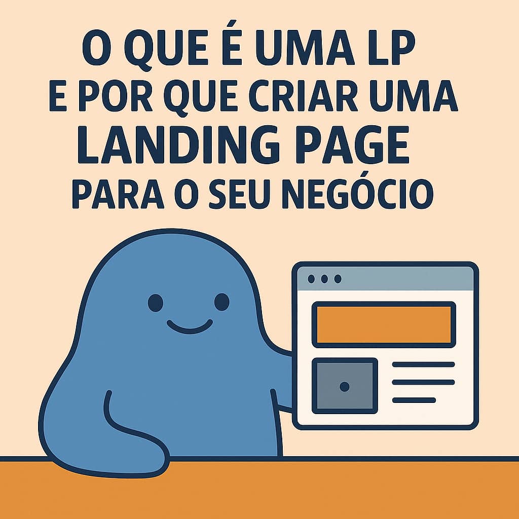 Ilustração mostrando uma landing page recebendo tráfego pago e tráfego orgânico
