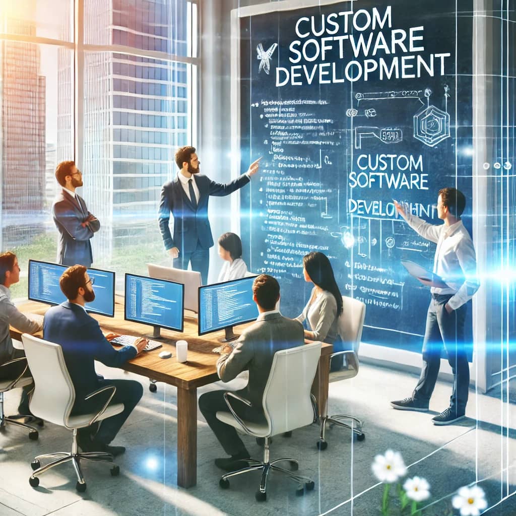 Equipe desenvolvendo software personalizado