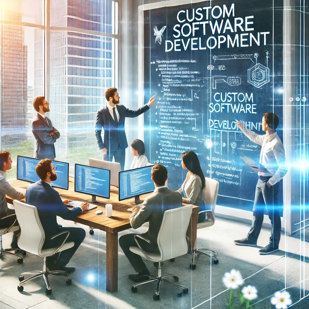Equipe desenvolvendo software personalizado